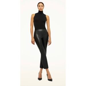 Wolford | Jenna Trousers Vegan Leather Crop Flare Sz 42/12